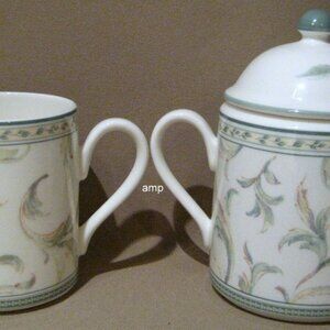 Fitz & Floyd Monterey Creamer and Sugar Bowl with Lid Set PERFECT!